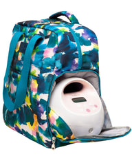 Sarah Wells Kelly backpack front view with Aquarelle print for stylish daily use and quick access