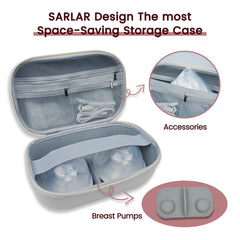 Sarlar large-capacity bag keeps pump, flanges, bottles organized during travel.