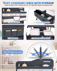 Saryocy storage drawers and mesh basket keep diapers and wipes organized