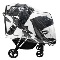 SASHA'S double rain-wind cover on Mockingbird 2.0 stroller provides full protection while strolling.