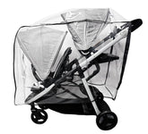 Sasha's Rain Cover for Graco Ready2Grow LX 2.0 doubles stroller, fully covers in rain.