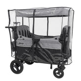 SASHA'S rain cover for Jeep Wrangler Deluxe 4 Seater shows full coverage with clear visibility.