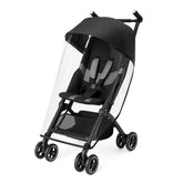 SASHA'S rain cover on gb Pockit+ All-Terrain stroller demonstrates rain-ready protection.