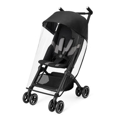 SASHA'S rain cover on gb Pockit+ All-Terrain stroller demonstrates rain-ready protection.