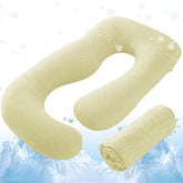 Sasttie cooling pillow cover 57-inch close-up fabric for cooling comfort.