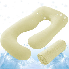 Sasttie cooling pillow cover 57-inch close-up fabric for cooling comfort.