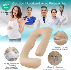 Sasttie down-alternative fill (7lb) balances support and plush comfort.