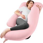 Sasttie pregnancy pillow full-body 65-inch coverage supports back and belly for comfortable sleep