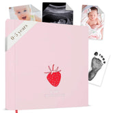 Savor The First Five Years memory book cover with linen texture and debossed finish for heirloom appeal.