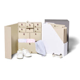 Savor I Baby Deluxe Box front view in slate finish for organized memories