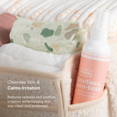 Say Hooray Skincare Booties HOCl spray used on minor boo-boos for gentle cleansing.