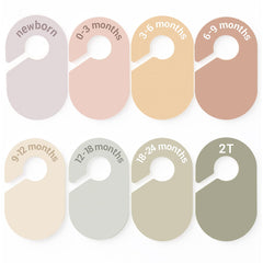 SCHOLOX baby size dividers set of 8 neatly organizes newborn to 2T closet.