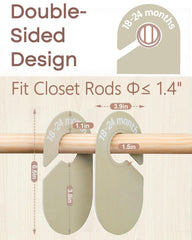 SCHOLOX double-sided size labels on hangers enable at-a-glance sorting.