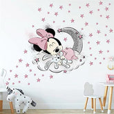 SchwartsCount large Mickey Minnie wall decals brighten kids bedrooms with playful Disney characters.