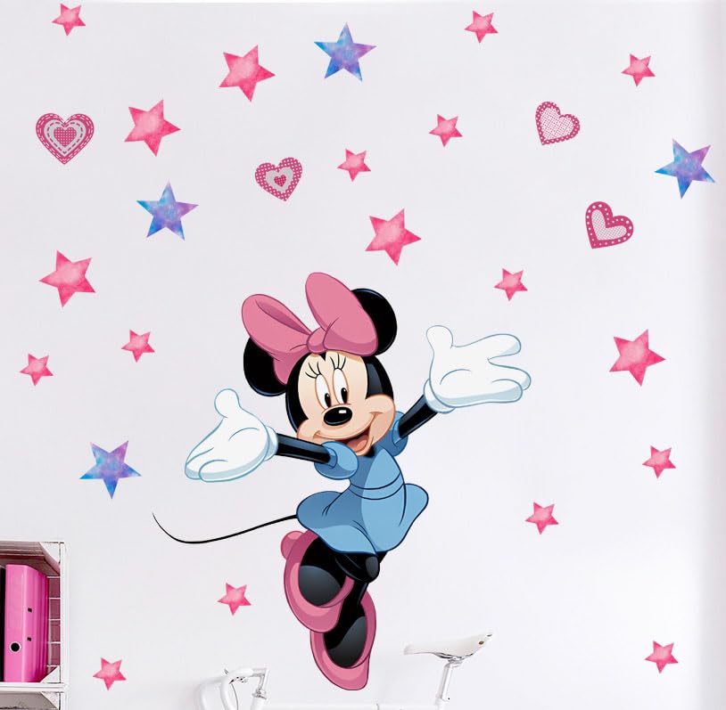 SchwartsCount mouse pink stars wall decals brighten a kid's room with removable charm