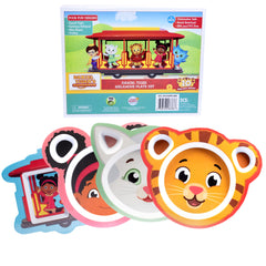 scs-direct-daniel-tiger-mealtime-plates-divided-compartments help with portioning for balanced meals.