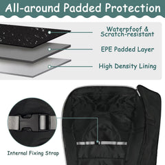 SCTEL backpack straps reinforced for durable, comfortable transport.