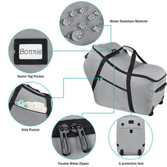 SCTEL travel bag padded handle provides comfortable carrying.