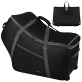SCTEL car seat travel bag with wheels glides smoothly through terminals