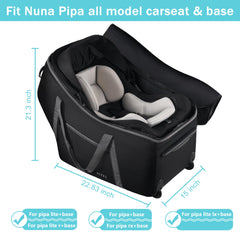 SCTEL Nuna Pipa base compatibility enables quick gate-check travel