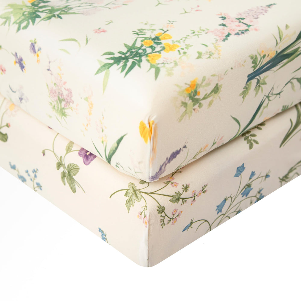 SDIII floral crib sheets bundle pack for nursery decor and soft touch.