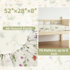 SDIII floral-prints pattern detail adds botanical charm to a baby girl's nursery.
