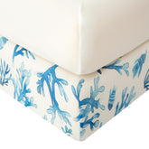 SDIII Ocean coral print crib sheet adds vibrant color while staying soft and breathable.