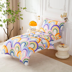 SDIII rainbow flat sheet โ breathable top layer for comfort.