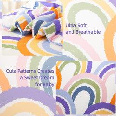 SDIII rainbow pillowcase โ soft microfiber for gentle skin sleep.