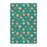 SDMKA Christmas Candy crib sheet close-up of soft microfiber for baby comfort