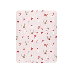 SDMKA Christmas pattern mini crib sheet 39x27 on playard for portability.