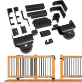 SDSNTE sliding gate kit unboxing shows sturdy components for easy home gate setup.