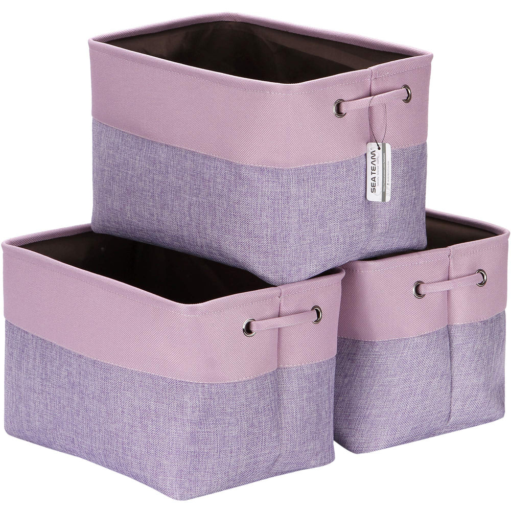 Sea Team 3-pack storage baskets in-assembly showing large 15x10x10 for organized space