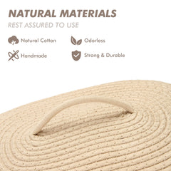 Sea Team cotton rope basket close-up highlighting soft, durable fabric texture.