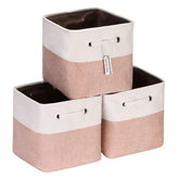Sea Team cubic storage basket 11in pale blush — compact organization for desks and shelves.