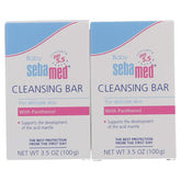 SEBAMED Baby Cleansing Bar 2-pack front view highlights gentle, soap-free cleansing for delicate skin.