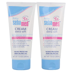 SEBAMED Baby Cream Extra Soft packaging highlights gentle daily skin care for sensitive infants.