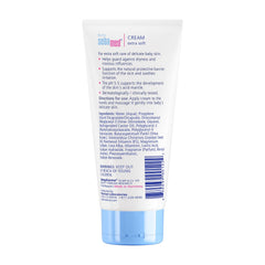 SEBAMED Baby Cream Extra Soft texture closeup highlights rich lipids for moisturizing