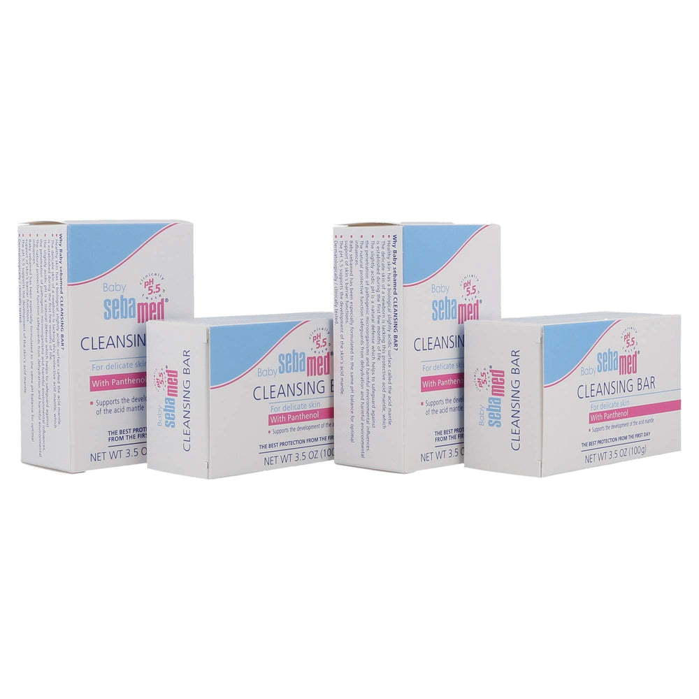 SEBAMED Ultra Mild Baby Cleansing Bars pack: four bars for gentle cleansing of delicate skin