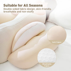 SEEDNUR pregnancy pillow breathable cover supports skin comfort for sensitive skin