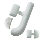 SEEDNUR pregnancy pillow J-shape design supports belly and back comfort