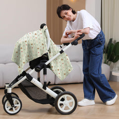 Seejoy car seat cover with reinforced snap buttons for easy, snag-free installation.