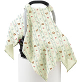 Seejoy muslin cotton car seat cover provides soft, breathable comfort for baby on the go.
