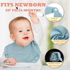 Seematn baby muslin bibs absorb well; keeps outfits clean during meals