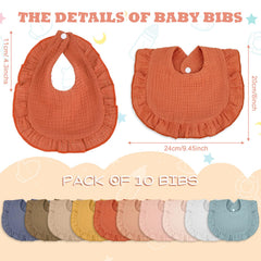 Seematn muslin bibs soft cotton texture; gentle touch for newborns