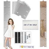 SEILETOO Growth Chart Mirror front view highlights height tracking on a kid-friendly wall.