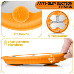 Semloo BPA-free unbreakable plate withstands busy toddler use