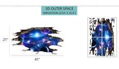 SENGTER 3D Galaxy wall decal close-up shows vivid 3D depth.