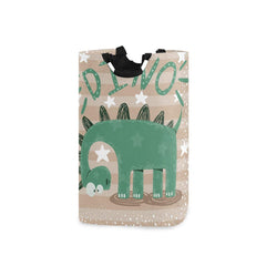senya cute dinosaur storage basket front view shows sturdy handles for easy transport
