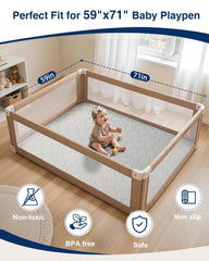 SEPARO baby play mat on hardwood floor showing non-slip bottom